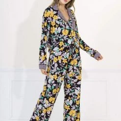 Maaji Black Calendula Daydream Sleep Pant Set