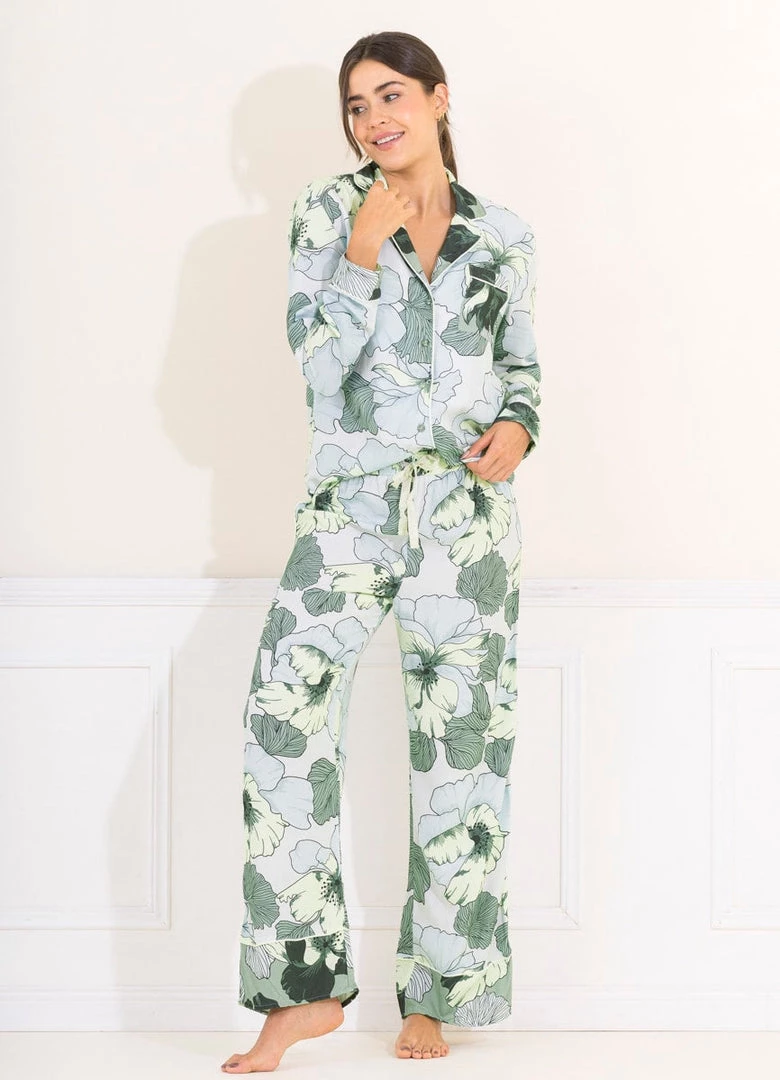 Pajamas Maaji Mint Lilly Dandelion Sleep Pant Set