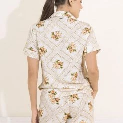 Maaji Cream Agatha Slumber Sleep Short Set Pajamas