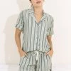 Maaji Spearmint Stripe Slumber Sleep Short Set