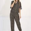 Maaji Green Cheetah Stacy Sleep Pant Set Pajamas