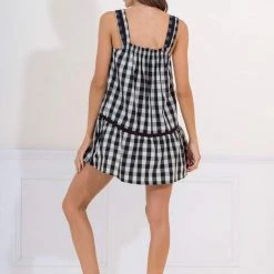 Pajamas Maaji Black Vintage Square Tessa Sleep Short Dress