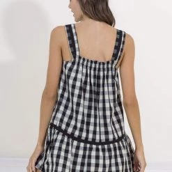 Pajamas Maaji Black Vintage Square Tessa Sleep Short Dress