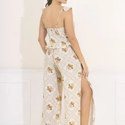 Maaji Cream Agatha Harper Sleep Pant Set Pajamas