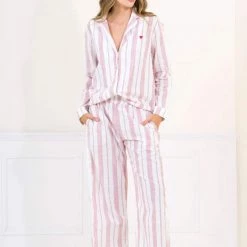 Pajamas Maaji Red Stripes Holly Sleep Pant Set