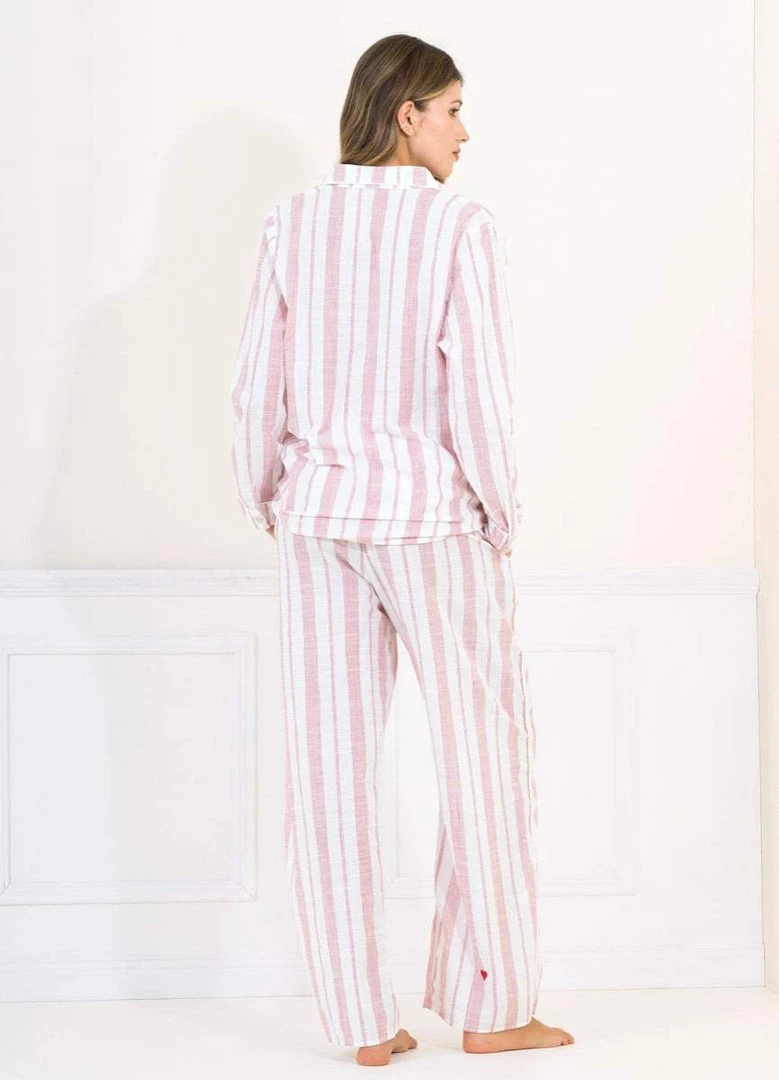 Pajamas Maaji Red Stripes Holly Sleep Pant Set