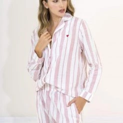 Pajamas Maaji Red Stripes Holly Sleep Pant Set