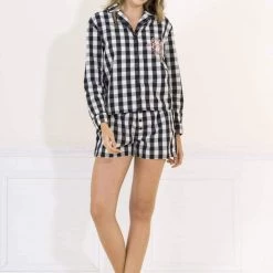 Maaji Black Vintage Square Karin Sleep Short Set Pajamas