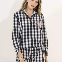 Maaji Black Vintage Square Karin Sleep Short Set Pajamas