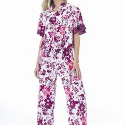 Maaji Pink Berry Mabel Sleep Pant Set Pajamas