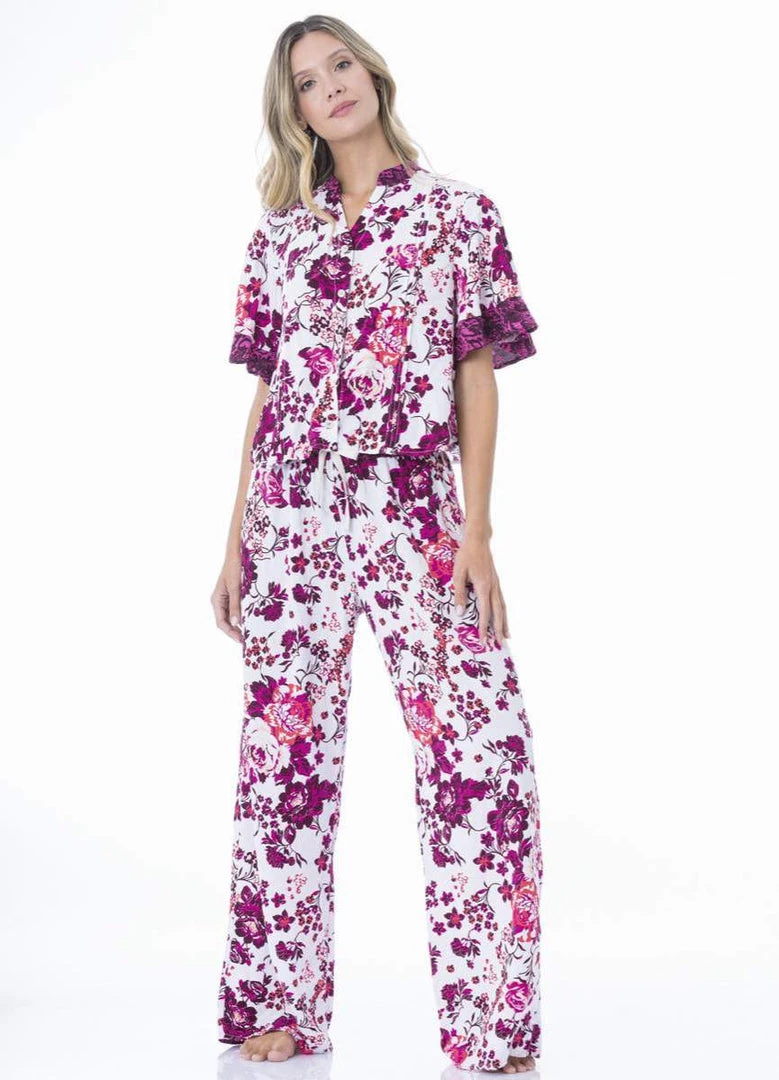 Maaji Pink Berry Mabel Sleep Pant Set Pajamas