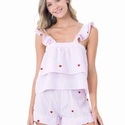 Maaji Powder Pink Dianthus Jill Sleep Short Set Pajamas