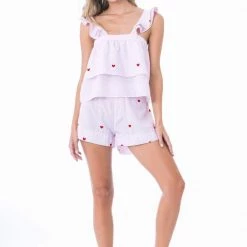 Maaji Powder Pink Dianthus Jill Sleep Short Set Pajamas