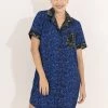 Pajamas Maaji Cobalt Dahlia Nora Sleep Long Shirt