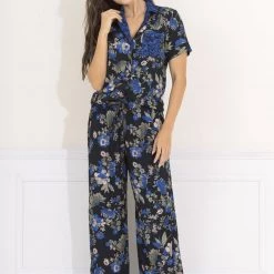 Maaji Blue Poppy Kameli Sleep Pant Set Pajamas