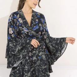 Maaji Blue Poppy Leslie Sleep Kimono