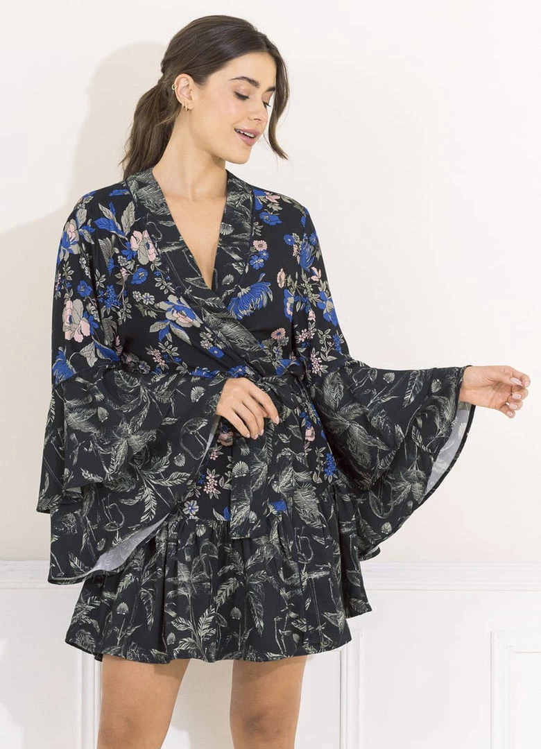 Maaji Blue Poppy Leslie Sleep Kimono