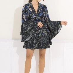 Maaji Blue Poppy Leslie Sleep Kimono