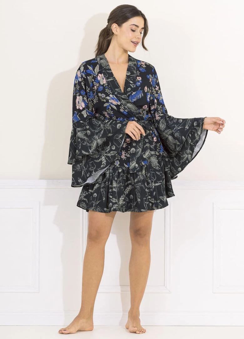 Maaji Blue Poppy Leslie Sleep Kimono