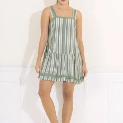 Pajamas Maaji Spearmint Stripe Spice Sleep Short Dress