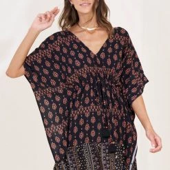 Maaji Black Bagh Bluebell Kaftan