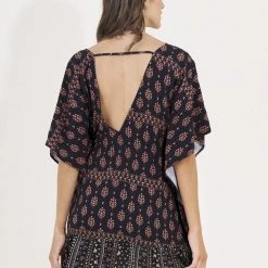 Maaji Black Bagh Bluebell Kaftan