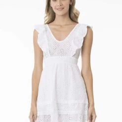 Maaji White Piper Short Dress Beach