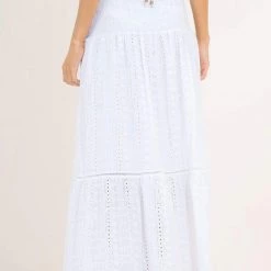Maaji White Quartz Delilah Long Skirt Beach
