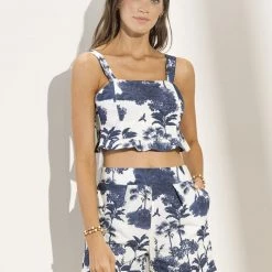 Maaji Moonlight Jungle Amira Beachwear Crop Top New