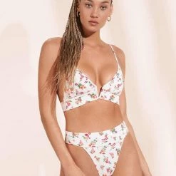 Maaji Fressia Parade Long Line Triangle Bikini Top