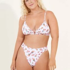 Maaji Fressia Parade Long Line Triangle Bikini Top