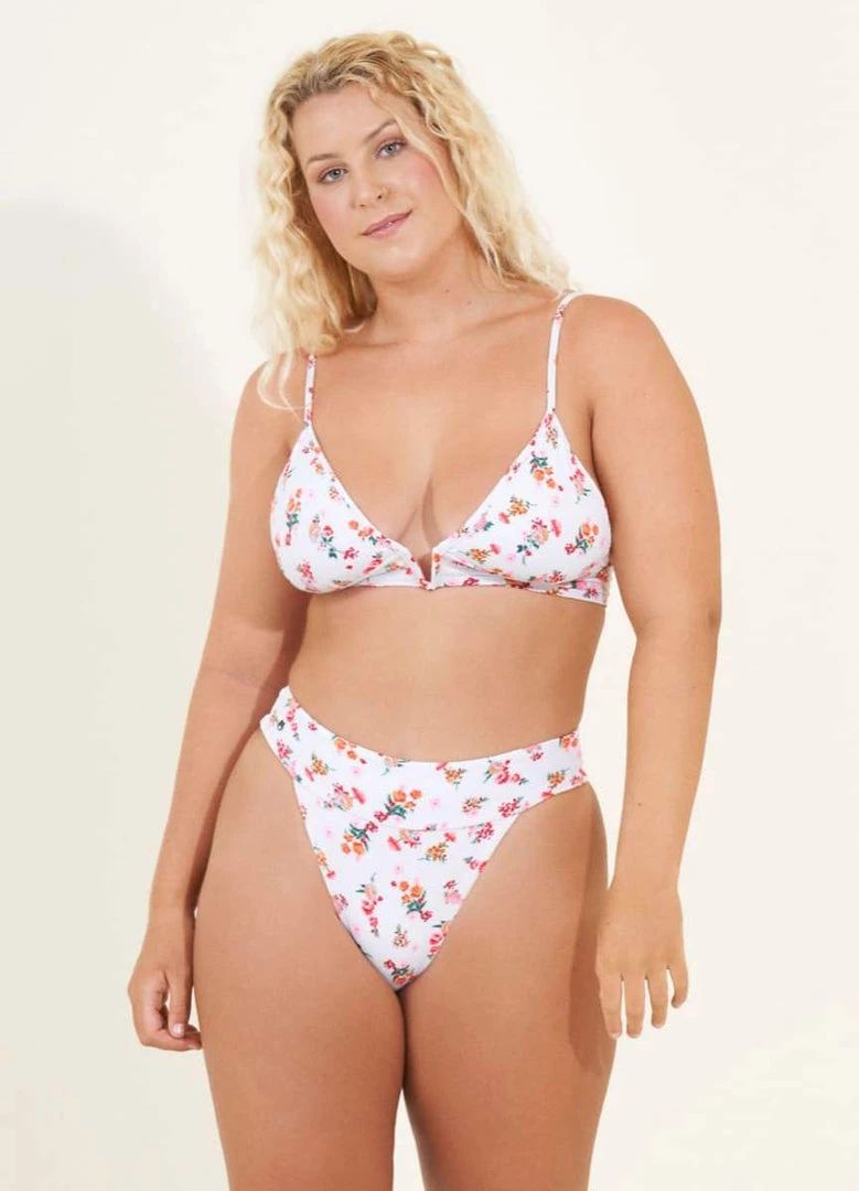 Maaji Fressia Parade Long Line Triangle Bikini Top