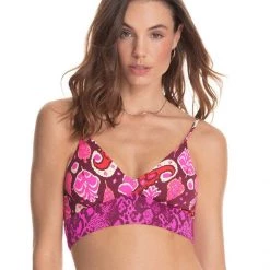 Maaji Pink Fairytale Daydream Reversible Bralette Bikini Top