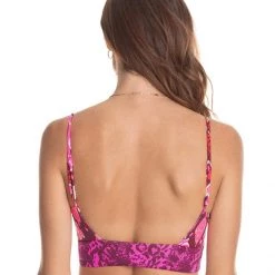 Maaji Pink Fairytale Daydream Reversible Bralette Bikini Top