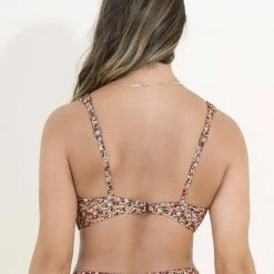 Maaji Calico Victory D Cup Bralette Bikini Top Swim