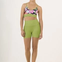 Active Maaji Herbal Green Blaze High Rise Biker Short