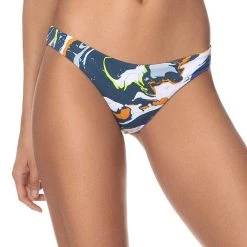 Maaji Marble Blue Flirt Thin Side Bikini Bottom