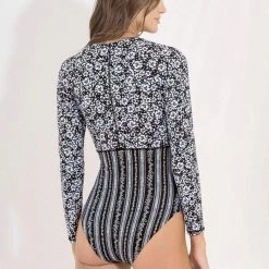 Maaji Black Pansy Triton Surf One Piece