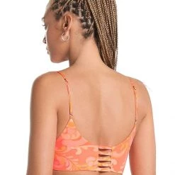 Maaji Swirl Tulip Praia Sporty Bralette Bikini Top Swim