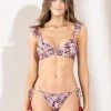 Maaji Ditsy Halles Ruffle Bralette Bikini Top Swim