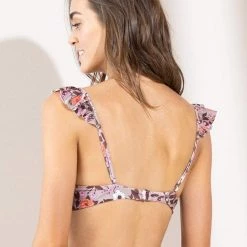 Maaji Ditsy Halles Ruffle Bralette Bikini Top Swim