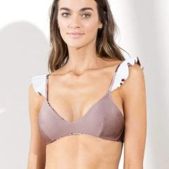 Maaji Ditsy Halles Ruffle Bralette Bikini Top Swim