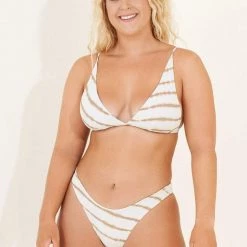 Maaji Ocean Waves Vitta Fixed Triangle Bikini Top Swim