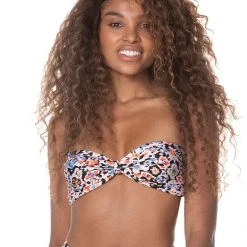 Maaji Time To Bloom Alessa Strapless Bandeau Bikini Top Swim