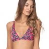Maaji Feeling Happy Jocelyn Fixed Triangle Bikini Top Swim