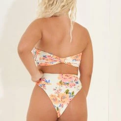 Maaji Free Spirit Ebony Puff Sleeve Bikini Top Swim