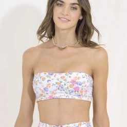 Maaji Backyard Ebony Puff Sleeve Bikini Top Swim