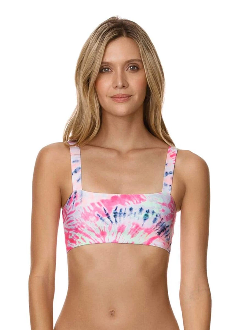 Maaji Rainbows Danzel Lace Up Bralette Bikini Top Swim