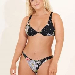 Maaji Black Bouquete Salsa Underwire Bikini Top Swim