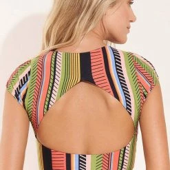 Maaji Roman Stripe Camila Swim Crop Top